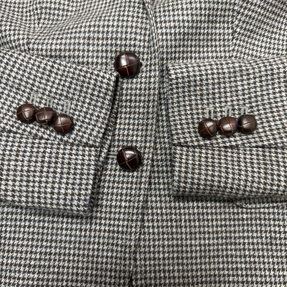 J. CREW Schoolboy Blazer Women's Sz 2 Wool Blend Houndstooth Work Classic Preppy - Picture 3 of 9